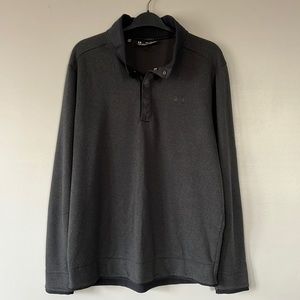 Under Armour Golf Sweatshirt / Pullover 4-Snap - XXL Loose Fit - Dark Gray